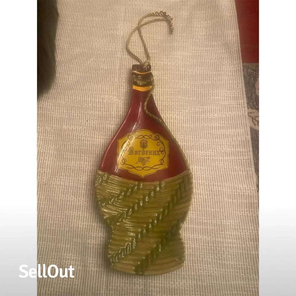 Jim Beam Vintage Bordeaux Wine Bottle Wall Hanging Plaque Multicolor